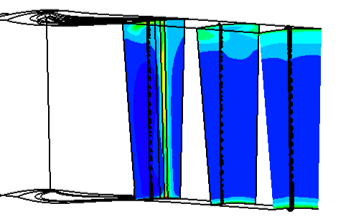 図　タービン翼の径方向温度分布