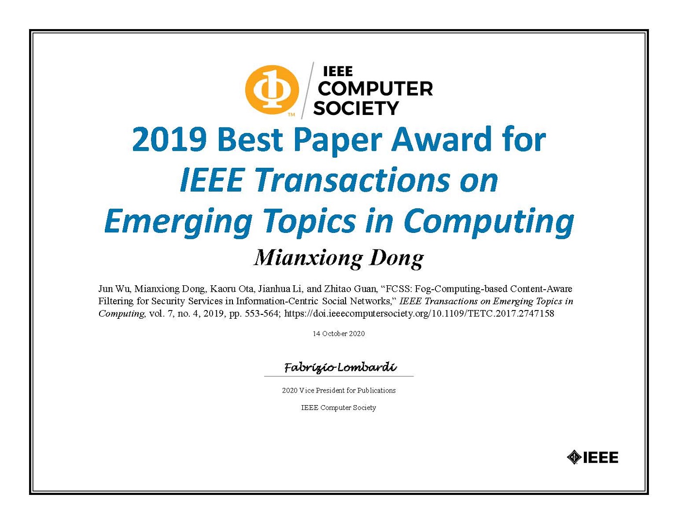 Welcome To Mianxiong Dong S Website